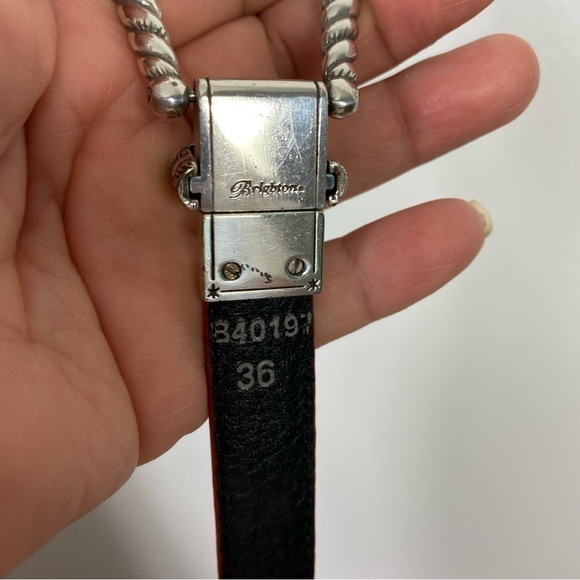 Brighton red croc embossed belt size 36 - Picture 3 of 6